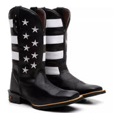 Bota Texana Masculina "Estados Unidos" Preta - Esporatto