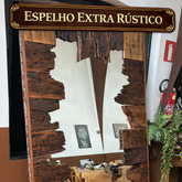 Espelho Extra Rústico – Madeira Maciça Artesanal
