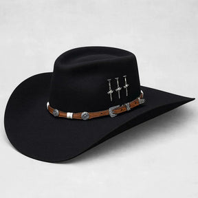 Chapeu 3 Cravos Americano Preto