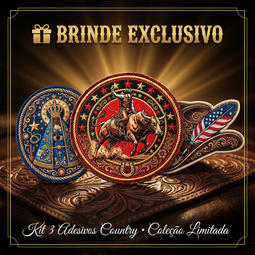 VOCÊ GANHOU: Kit Exclusivo com 3 Adesivos Country Store — Coleção Limitada