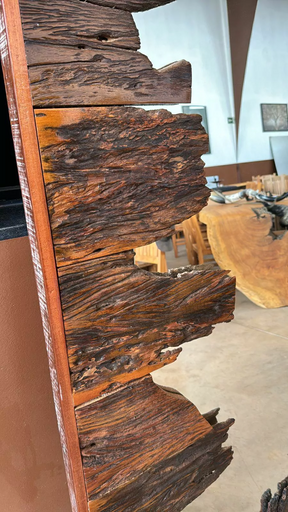 Espelho Extra Rústico – Madeira Maciça Artesanal